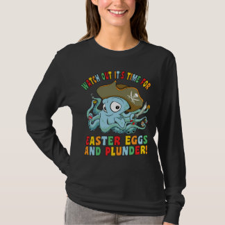 Easter Eggs Plunder Octopus Happy Easter Egg Pirat T-Shirt
