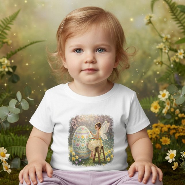 Easter Fairy Painting Egg Spring Kleinkind T-shirt (Von Creator hochgeladen)