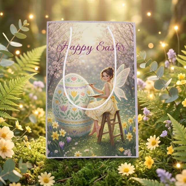 Easter Fairy Painting Egg Spring Mittlere Geschenktüte (Von Creator hochgeladen)