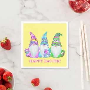 EASTER GNOMES SERVIETTE
