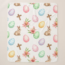 Easter Grace – Seamless Pastel Bunny & Cross Patte