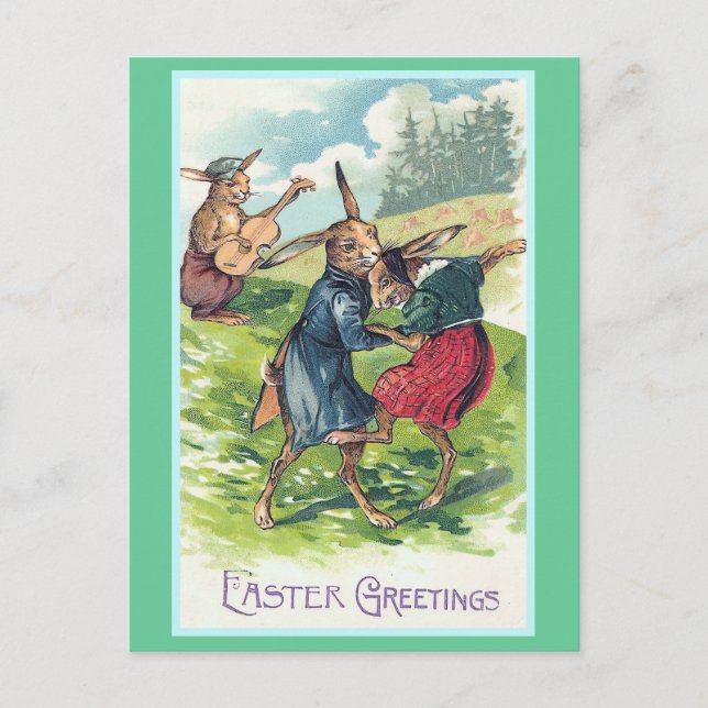 Easter Greetings Feiertagspostkarte (Vorderseite)