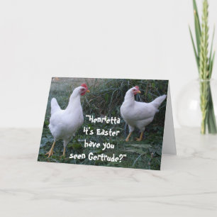 EASTER HEN JOKE-Karte Feiertagskarte