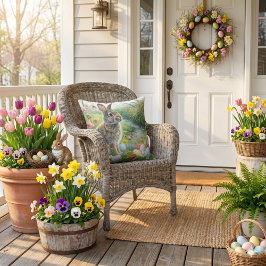 Easter Holiday Rabbit Nature  Kissen