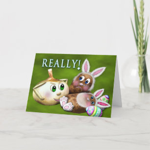 EASTER - HUMOR - POTATO FAMILY COLLECTION - BUNNY FEIERTAGSKARTE