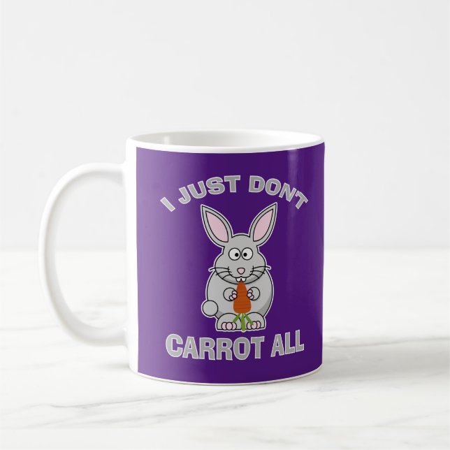 Easter I Just Don't Carrot All Funny Pun Rabbit  Kaffeetasse (Links)