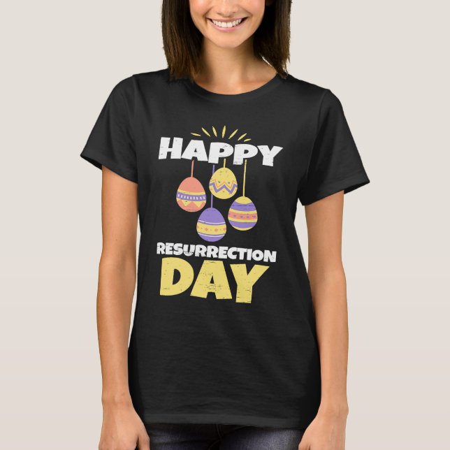 Easter Jesus Happy Resurrection Day Sunday Egg Rab T-Shirt (Vorderseite)