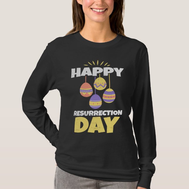 Easter Jesus Happy Resurrection Day Sunday Egg Rab T-Shirt (Vorderseite)