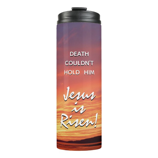 EASTER Jesus Risen Auferstehung Inspiration Thermosbecher (Vorderseite)