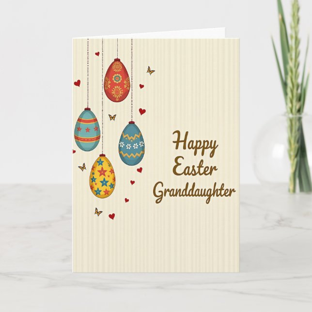 Easter Joy Granddaughter Card Karte (Vorderseite)