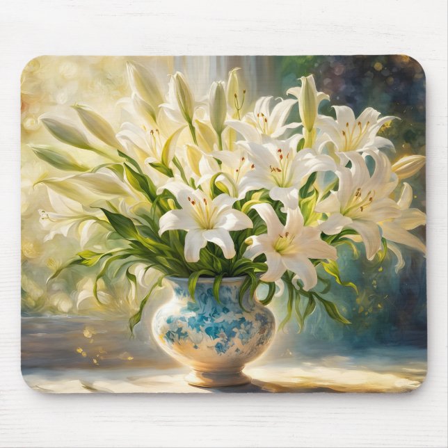 Easter Lilies & Vase Mousepad (Vorne)