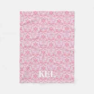 Easter Lily Monogram Blanket Fleecedecke