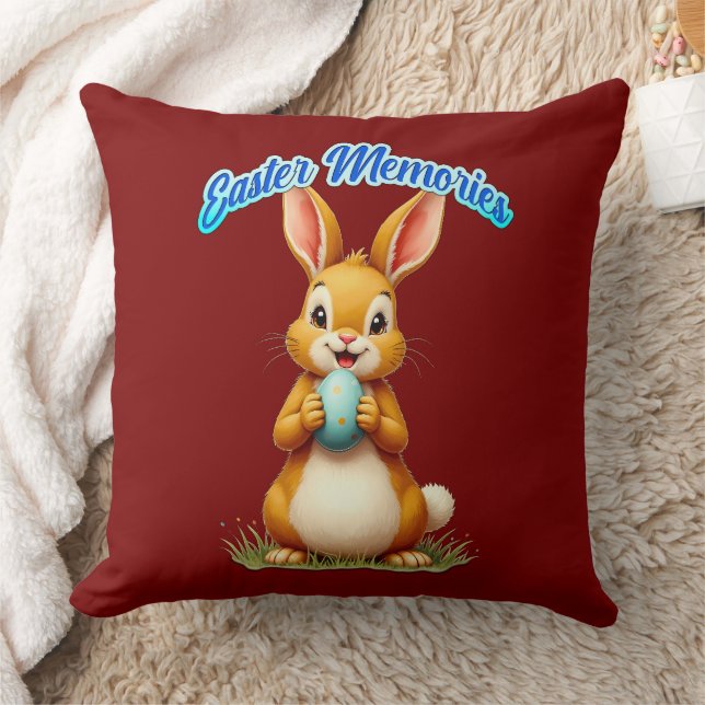 Easter Memories – Cute Bunny Illustration almofada Kissen (Decke)