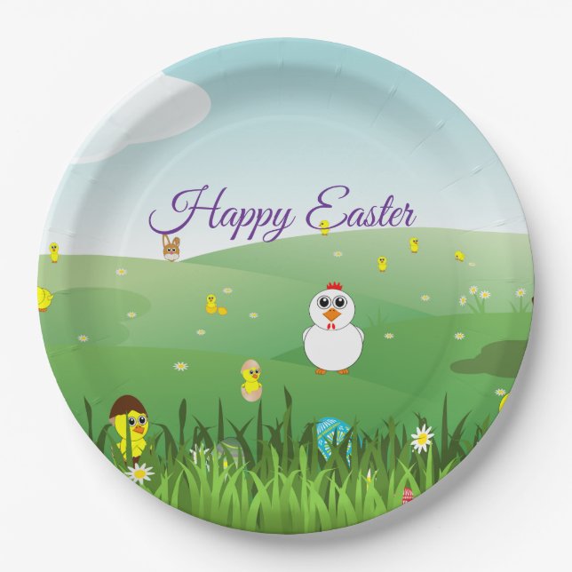 Easter paper plate pappteller (Vorderseite)