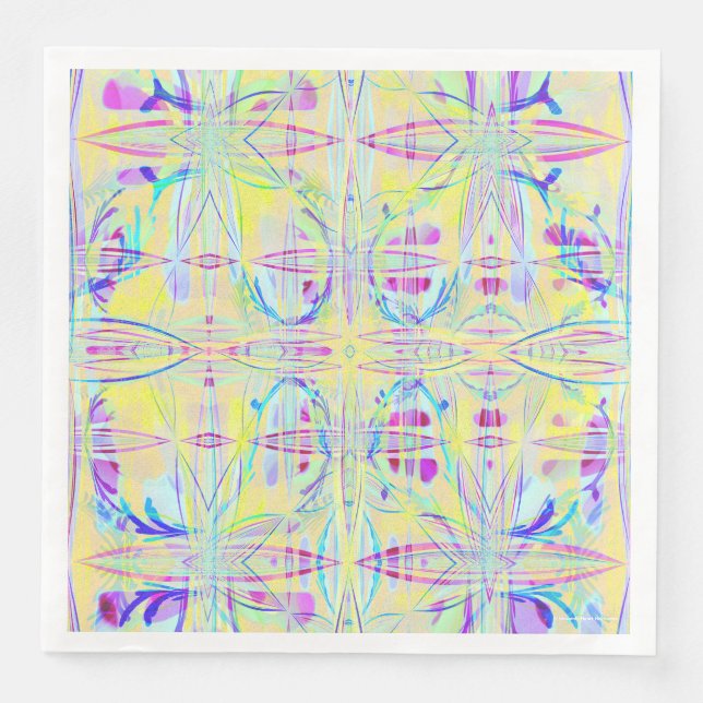 Easter Pastel Abstract Party Paper Napkins Serviette (Vorderseite)