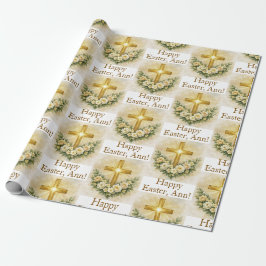 Easter Personalized Christian Cross Wrapping Paper Geschenkpapier