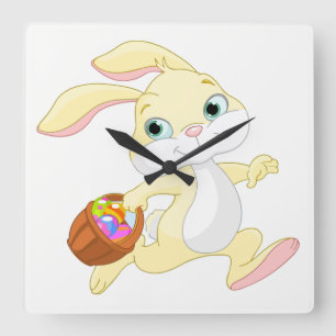 Easter Quadratische Wanduhr