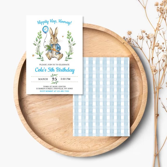 Easter Rabbit Bunny Boy Birthday Invitation Einladung (Von Creator hochgeladen)