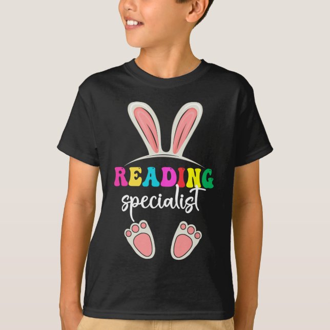 Easter Reading Specialist Teacher Easter Literacy  T-Shirt (Vorderseite)
