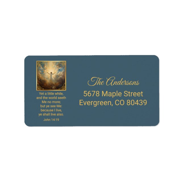 Easter Resurrection Religious Adressaufkleber (Vorne)