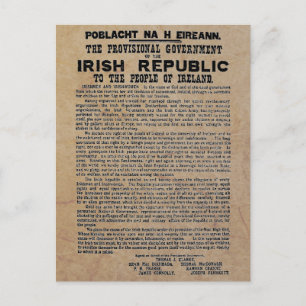 Easter Rising Proclamation of the Irish Republic Feiertagspostkarte