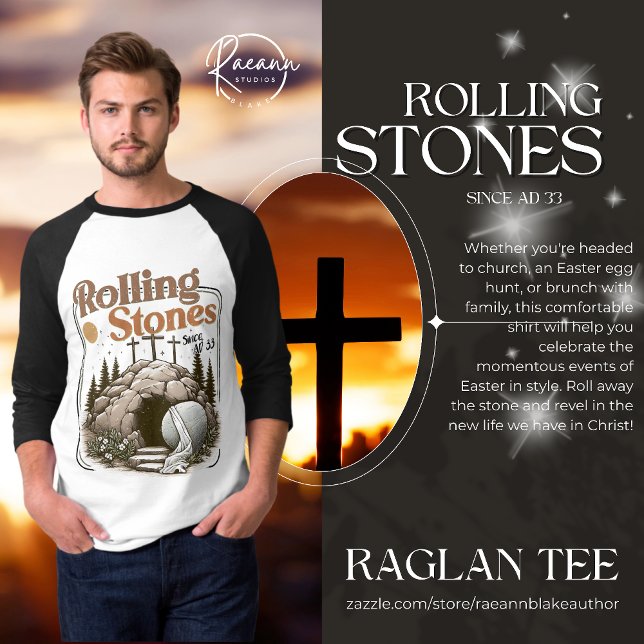 Easter "Rolling Stones since AD 33" T-Shirt (Créateur téléchargé)