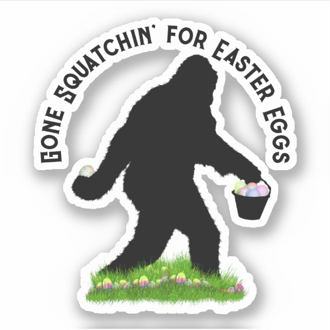 Easter Sasquatch  Aufkleber (Vorderseite)