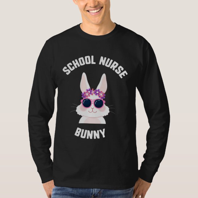 Easter School Nurse Bunny Bunny Sunglasses Kids T-Shirt (Vorderseite)