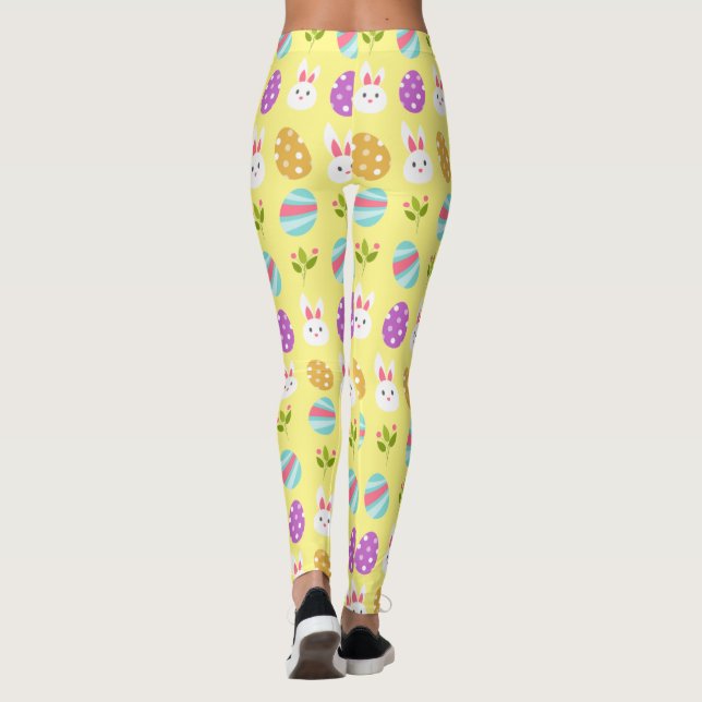 Easter Seamless pattern Leggings (Rückseite)