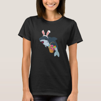 Easter Shark Eggs Cute Bunny Shark With Easter Egg T-Shirt