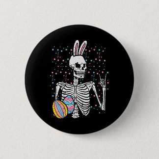Easter Skeleton Bunny Rock Hand Rocker Boys Kids M Button