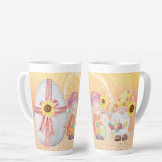 Easter Spring Theme Gnome Sunflower Easter Egg Milchtasse