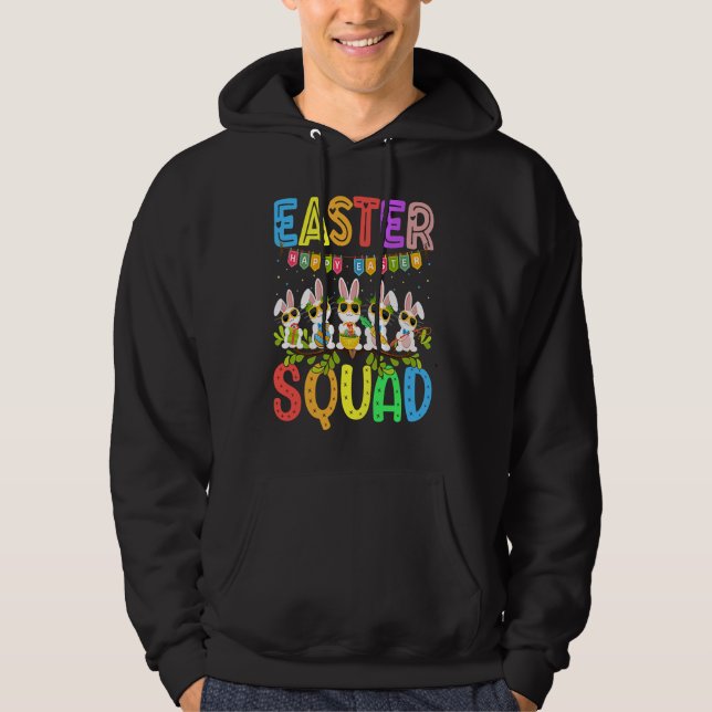 Easter Squad Leopard Easter Bunny Egg Hunt Kids Bo Hoodie (Vorderseite)