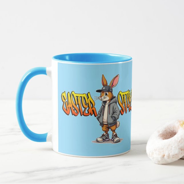 Easter Style – Street Bunny Design - caneca Tasse (Mit Donut)