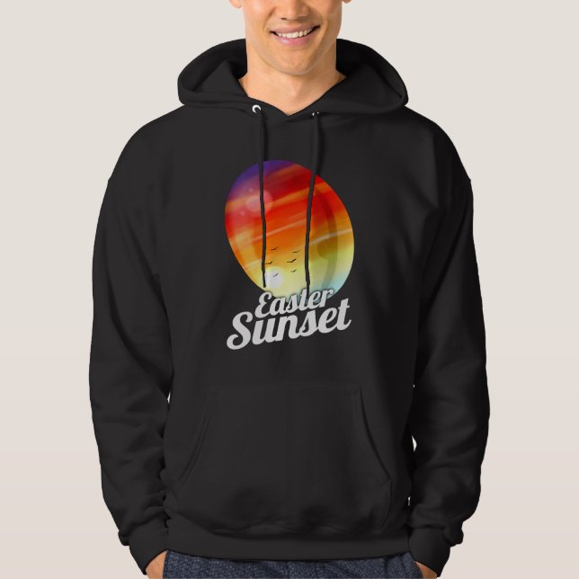 Easter Sunset Painted Easter Egg For Egg Hunt On E Hoodie (Vorderseite)