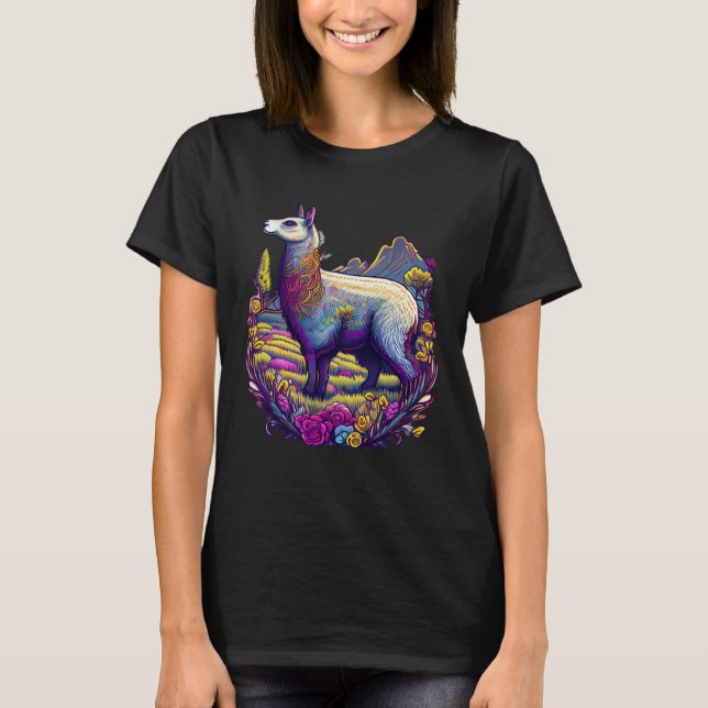Easter themed top with charming Llama and egg for  (Vorderseite)