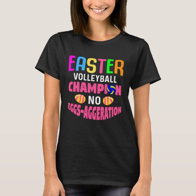 Easter Volleyball Bunny Rabbit Beachvolleyball T-Shirt (Vorderseite)