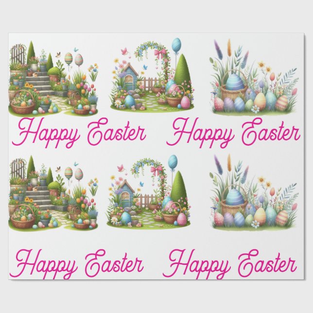 Easter Wrapping Paper – Geschenkpapier (Flach)