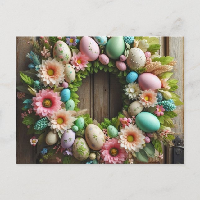 Easter wreath feiertagspostkarte (Vorderseite)