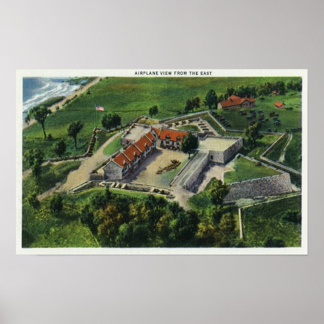 Eastern Aerial View of the Fort Grounds Poster (Vorne)