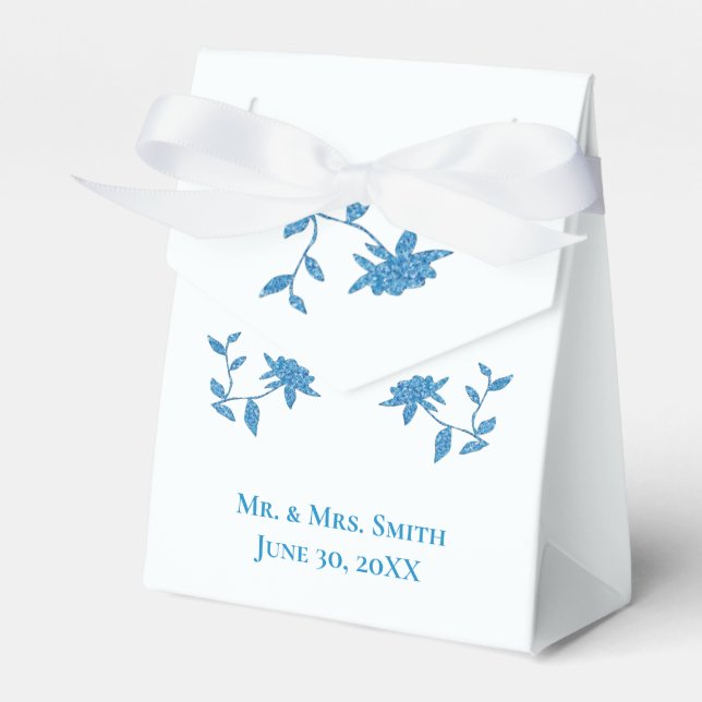 Eastern Blue Pelour Floral Label Geschenkschachtel (Vorderseite)