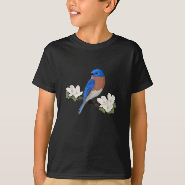 Eastern Bluebird Bird Birdlover Birdwatcher T-Shirt (Vorderseite)