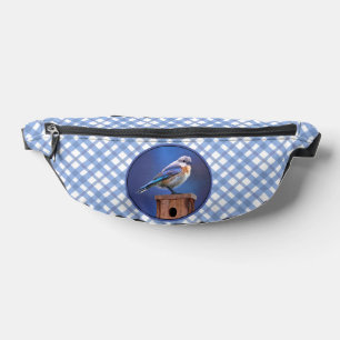 Eastern Bluebird Female Painting Original Bird Art Bauchtasche