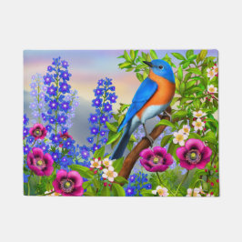 Eastern Bluebird im Garten Doormat Fußmatte