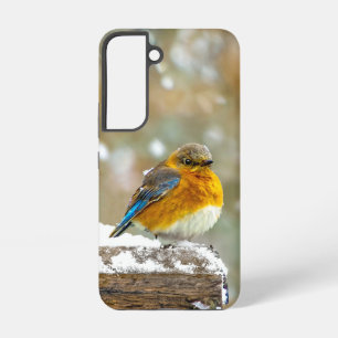 Eastern Bluebird in Snow - Original Foto Samsung Galaxy Hülle