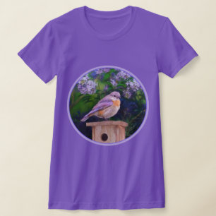 Eastern Bluebird in Snow - Original Foto T-Shirt