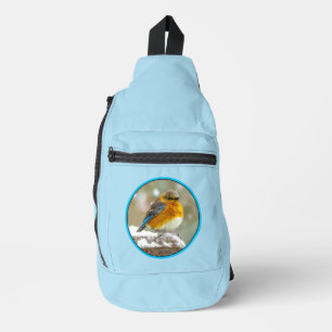 Eastern Bluebird in Snowstorm Original Foto Crossbody Bag