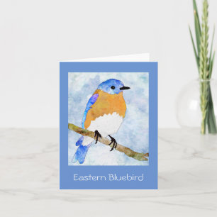 Eastern Bluebird - männlich - Aquarellkarton Karte