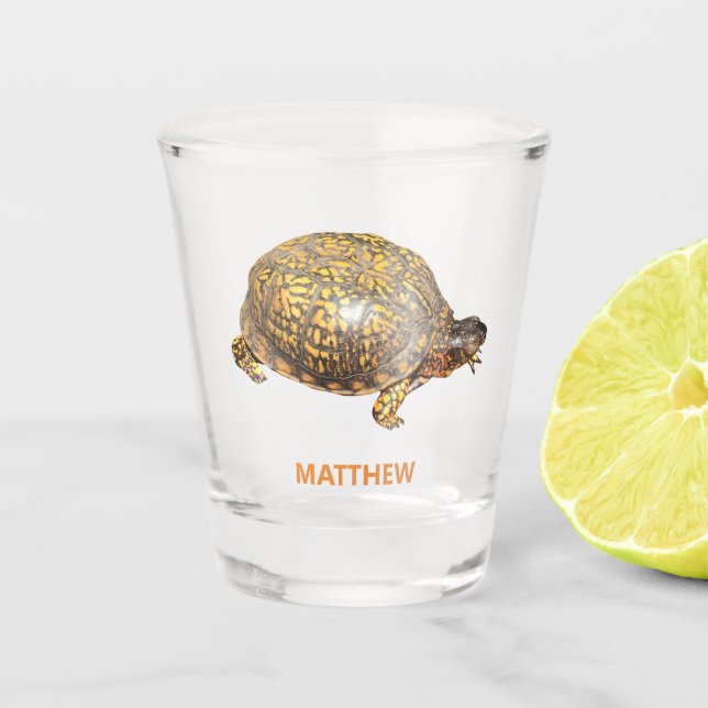 Eastern Box Turtle Foto Personalisiert Schnapsglas (Vorderseite)