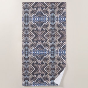 Eastern Diamondback Rattlesnake Skin Design Strandtuch